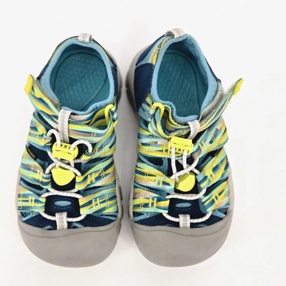 KEEN Newport H2 Kids 13 Blue Yellow Water Sandals Hiking Trail Gorpcore Shoes